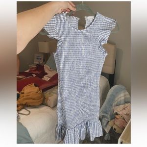 Smocked mini dress